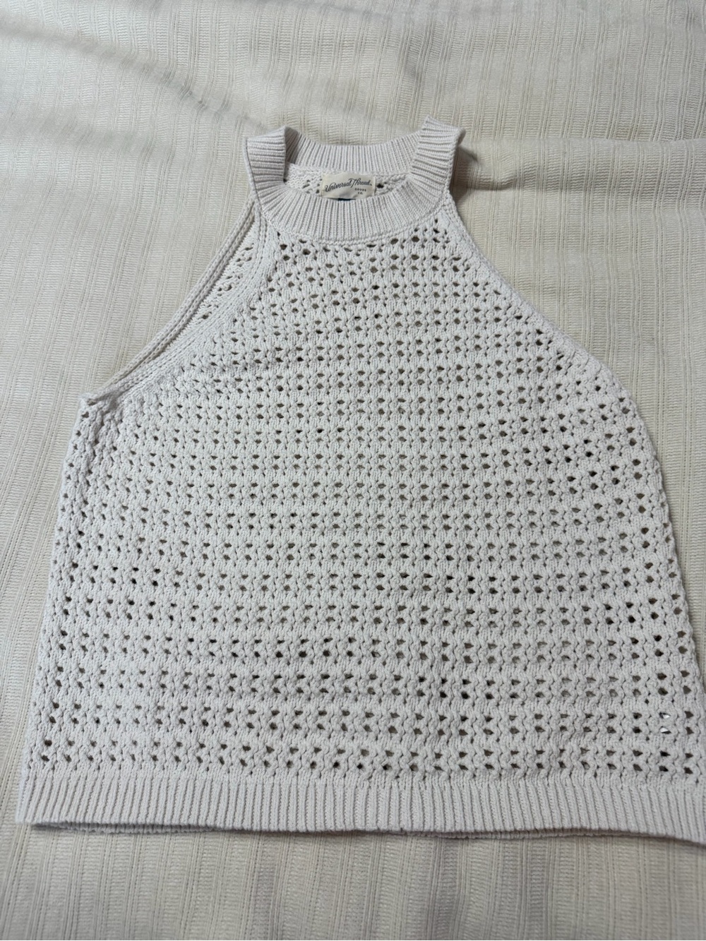 Universal Thread Cream Crochet Halter Tank Top xxl